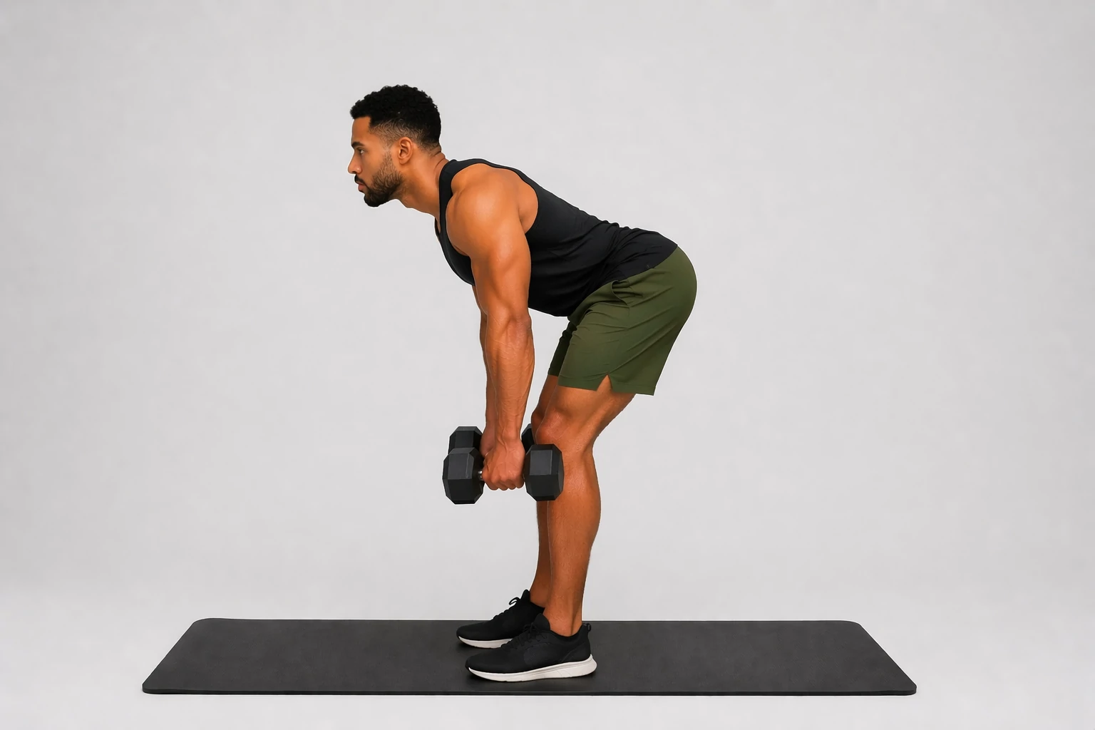 Bent over row start position
